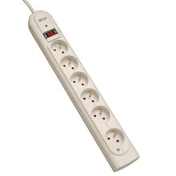 Tripp Lite Protect It! 230V Surge Protector with 6 French/Belgian Outlets, 2M Cord, 1140 Joules, French plug