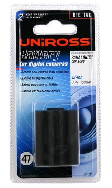 Uniross Digital Battery Li-Ion 750mAh 7,4V Lithium-Ion (Li-Ion) 750mAh 7.4V Wiederaufladbare Batterie