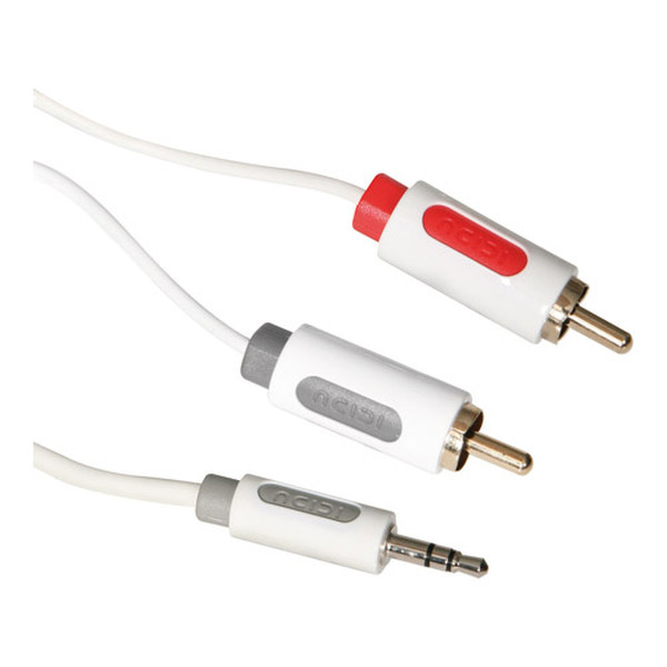 ICIDU Audio Cable 2m White 2m 3.5mm 2 x RCA Weiß
