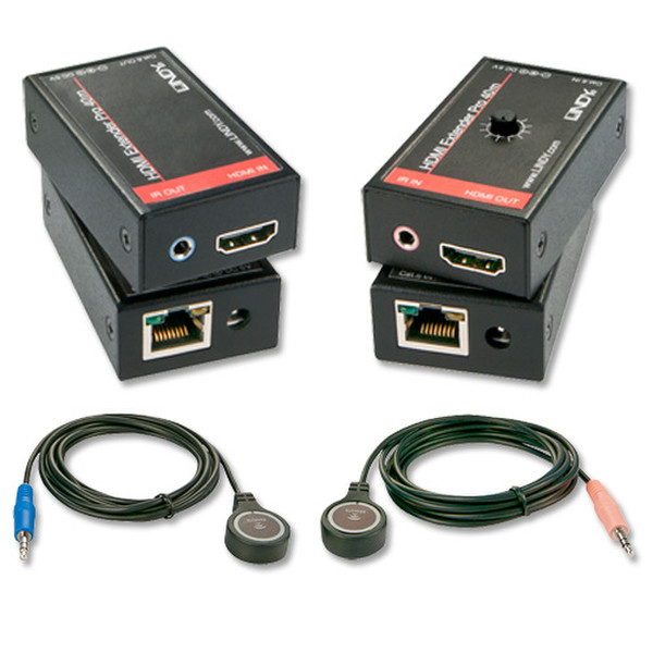 Lindy 38002 AV transmitter & receiver Черный АВ удлинитель