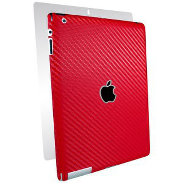 NLU Carbon Fiber armor Apple new iPad Cover case Красный