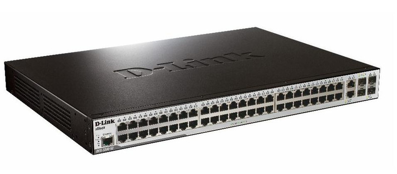 D-Link DES-3200-52 gemanaged L2 1U Schwarz Netzwerk-Switch
