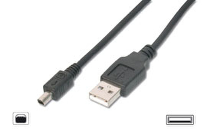 Cable Company USB connection cable 2m USB A USB B Black USB cable