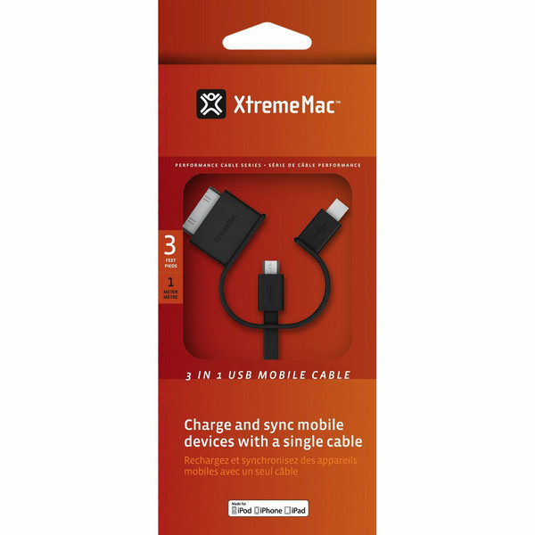 XtremeMac 3 IN 1 USB Mobile Cable