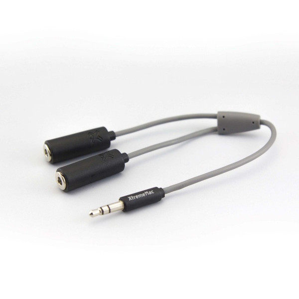 XtremeMac XCL-HPS-13 0.2m 3.5mm 2 x 3.5mm Schwarz Audio-Kabel