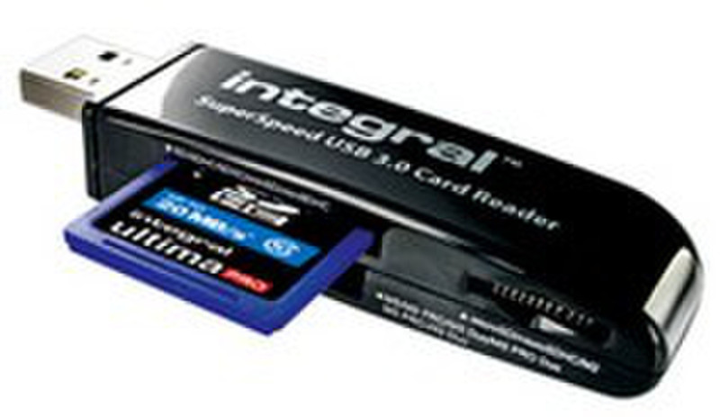 Integral INCRUSB3.0SUPERSPEED USB 3.0 Черный устройство для чтения карт флэш-памяти