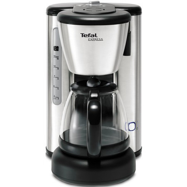 Tefal CM430 Drip coffee maker 1.4L 15cups Black,Stainless steel coffee maker