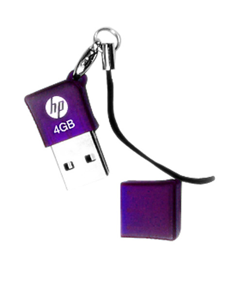 HP v165w 4GB 4ГБ USB 2.0 Пурпурный USB флеш накопитель