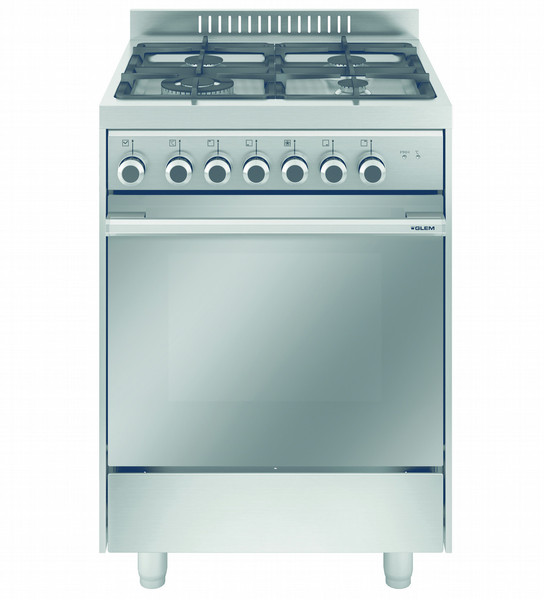 Glem Matrix M664MI Freistehend Gas hob A Edelstahl