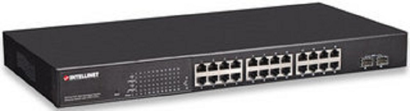 Intellinet 560559 Управляемый Power over Ethernet (PoE) Черный сетевой коммутатор