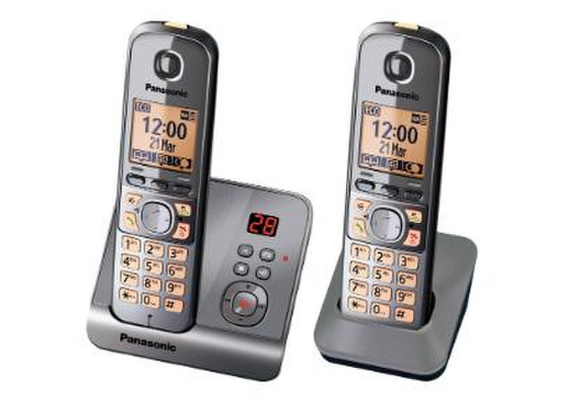 Panasonic KX-TG6722 DECT Caller ID Grey