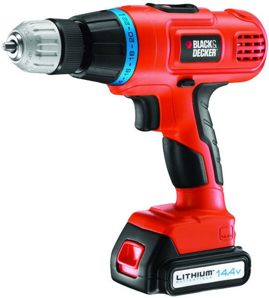 Black & Decker EPL148K Дрель с рукояткой пистолетного типа Литий-ионная (Li-Ion) 1.1А·ч Черный, Красный аккумуляторная комби-дрель