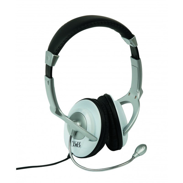 T'nB Allien Binaural Head-band,Neck-band White headset