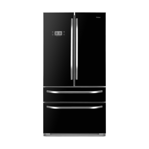 Haier HB21FGBAA freestanding 543L A+ Black side-by-side refrigerator