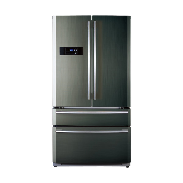 Haier HB21FSSAA freestanding 543L A+ Stainless steel side-by-side refrigerator