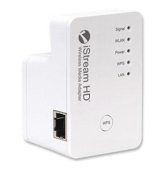 Intellinet iStream 300Mbit/s Eingebauter Ethernet-Anschluss WLAN Weiß 1Stück(e) PowerLine Netzwerkadapter