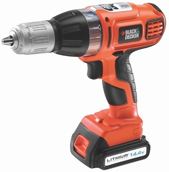 Black & Decker ASL148K Дрель с рукояткой пистолетного типа Литий-ионная (Li-Ion) 1.3А·ч Черный, Красный аккумуляторная комби-дрель