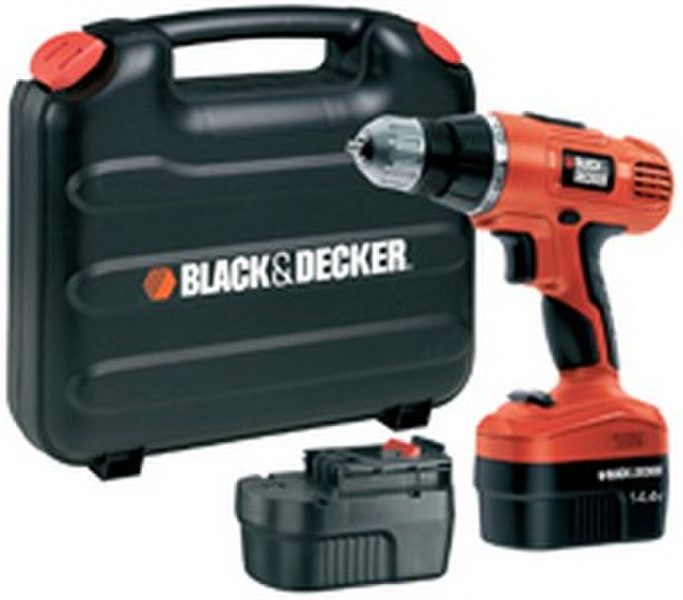 Black & Decker EPC146 Дрель с рукояткой пистолетного типа 1.2А·ч Черный, Красный аккумуляторная комби-дрель