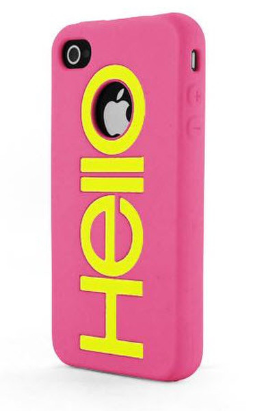G-Cube Hello Silicon Case iPhone 4 Cover Pink,Yellow