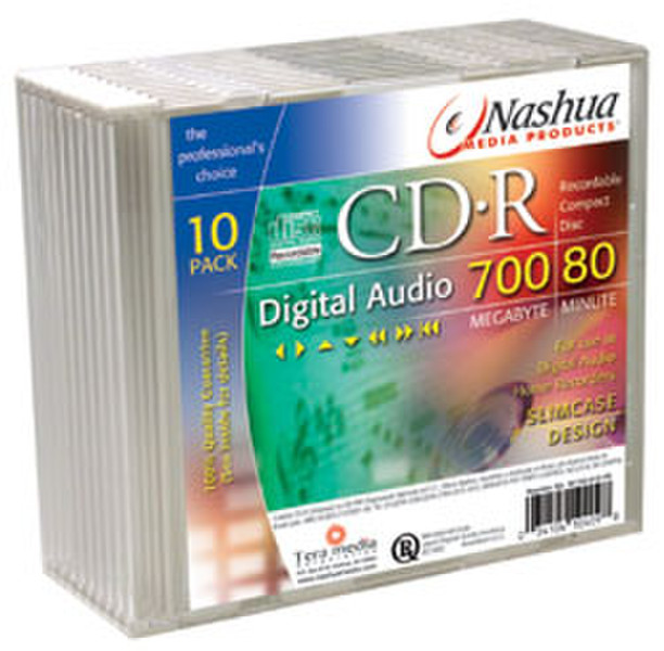 Nashua CD-R 80min/700Mb Audio (10) 700MB 10pc(s)