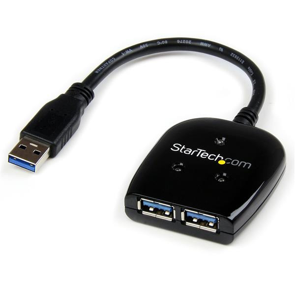 StarTech.com 2 Port USB 3.0 Hub - Schwarz