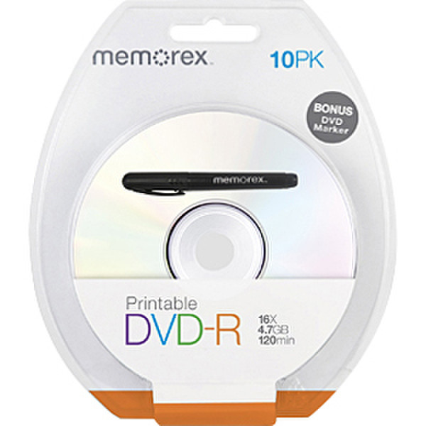 Memorex 16x DVD-R 10 Pack 4.7GB DVD-R 10pc(s)