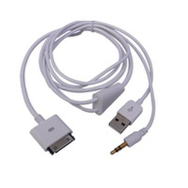 Microconnect IP1001 1x USB, 1x 3.5mm Белый дата-кабель мобильных телефонов