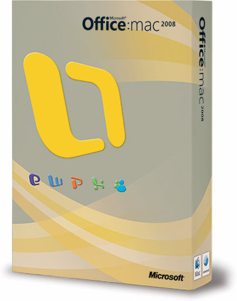 Microsoft Office Mac 2008, DVD, Full Product, NL Dutch