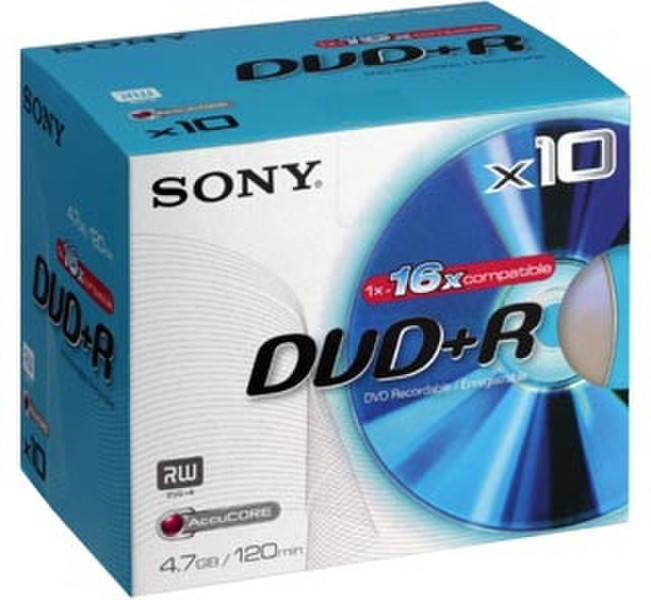 Sony DPR - 10 x DVD+R 16x - jewel case