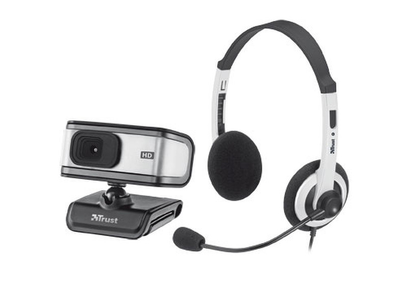 Trust HD Video Chat Pack 1280 x 720Pixel USB 2.0 Schwarz, Silber, Weiß