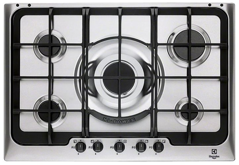 Electrolux PX750OV Встроенный Газ Черный, Нержавеющая сталь плита