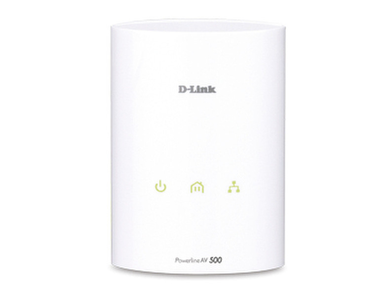 D-Link DHP-500AV 500Mbit/s Ethernet LAN White 1pc(s) PowerLine network adapter