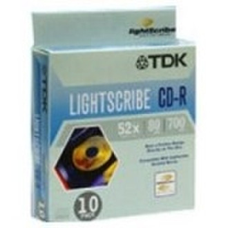 TDK CD-R LIGHTSCRIBE, 52X, CAKE BOX, 10-P CD-R 700MB 10pc(s)