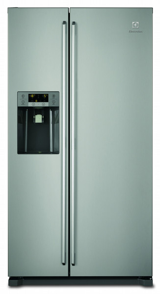 Electrolux EAL6140WOU freestanding 549L A+ Grey side-by-side refrigerator