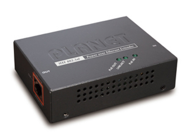 Planet POE-E201 Network transmitter & receiver Black