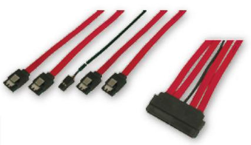 Aten 0.5 m SATA -> SAS 0.5м Красный кабель SATA
