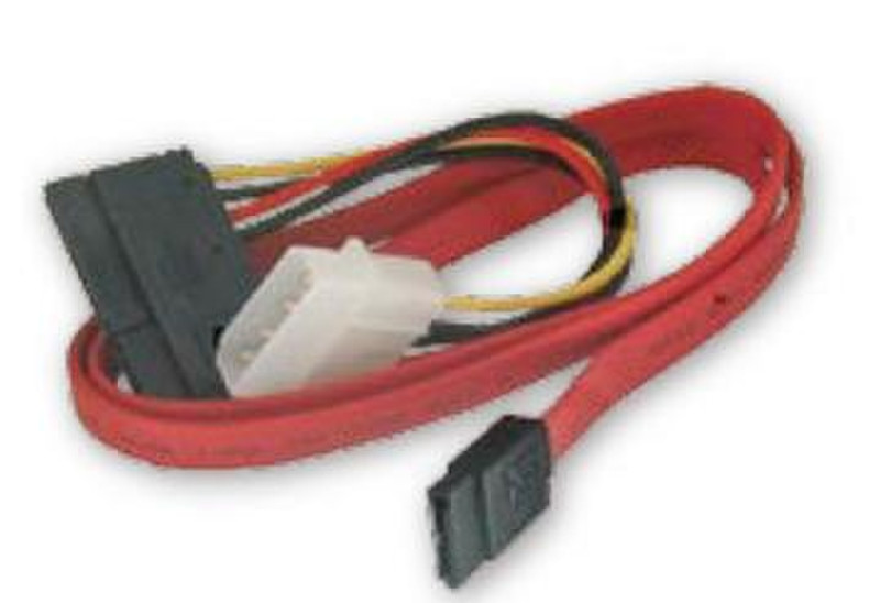 Aten Sata, 0.50 m 0.5м Красный кабель SATA