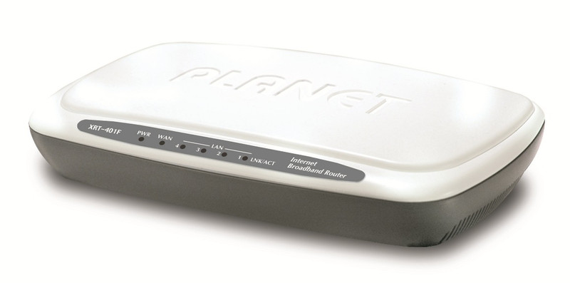 Planet XRT-401F Подключение Ethernet Белый проводной маршрутизатор