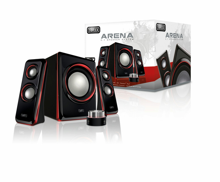 Sweex 2.1 Speaker System Arena Black/Red