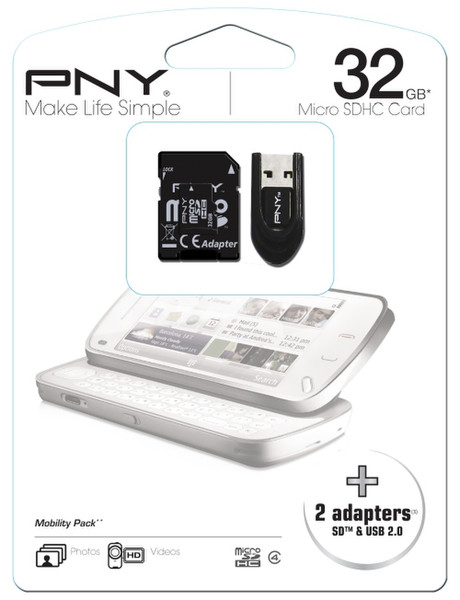 PNY MicroSDHC 32GB 32GB MicroSDHC Klasse 4 Speicherkarte