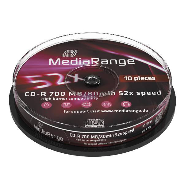 MediaRange MR214 CD-R 700МБ 10шт чистые CD