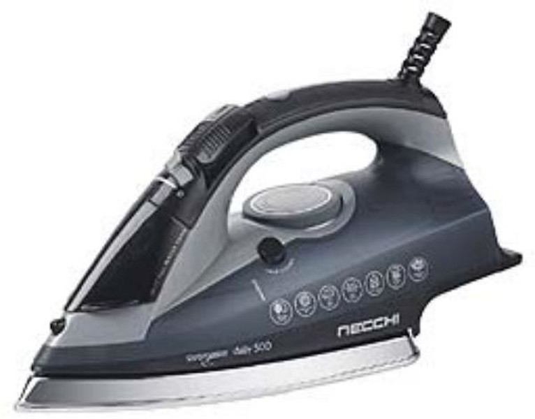 Necchi DAILY 500 Dry & Steam iron Stainless Steel soleplate 2200W Black,Grey