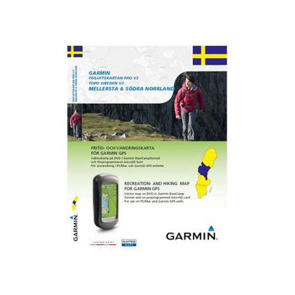Garmin TOPO Sweden v3 - Mellersta & Södra Norrland, DVD + MicroSD/SD