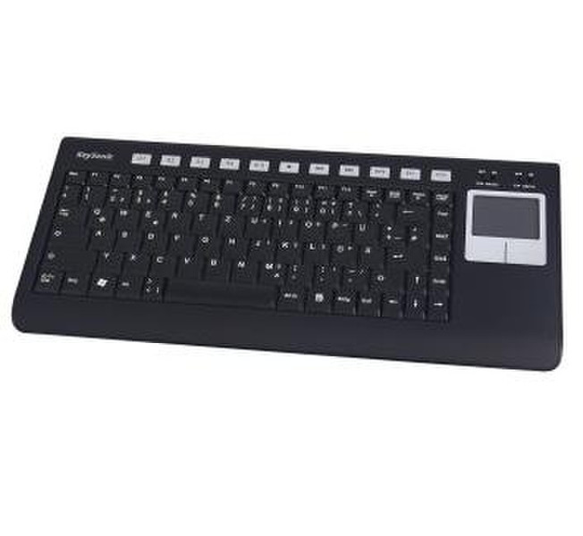 Nanopoint KB-ACK-612RF Беспроводной RF QWERTY Черный клавиатура