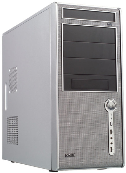 Delux DLC-MG432 Midi-Tower 420W Black,Silver computer case