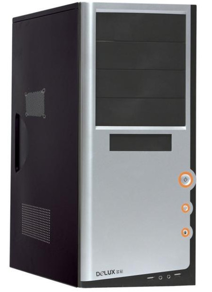 Delux DLC-MG436 Midi-Tower 400W Schwarz, Silber Computer-Gehäuse