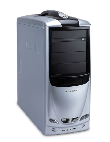 Delux DLC-MG760, black Midi-Tower 420W Black,Silver computer case