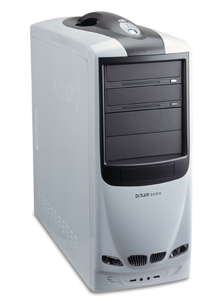 Delux DLC-MG760, silver Midi-Tower Silver computer case
