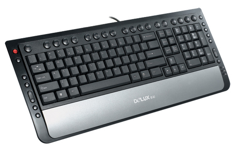 Delux DLK-5108T - Multimedia keyboard USB+PS/2 QWERTY keyboard