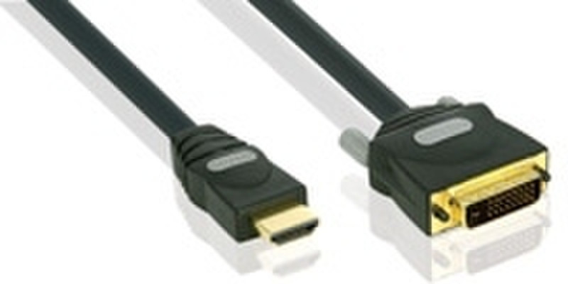 Profigold HDMI-A Male - DVI-D Male Dual Link 2.0m 2m HDMI DVI-D